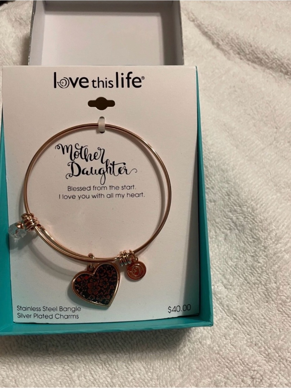 NWT "MOTHER/DAUGHTER" BRACELET FROM LOVE THIS LIFE..BRONZE TONE..In Original Box